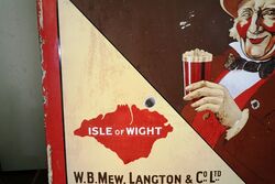 Vintage MEWand39s Pictorial Enamel Pub Advertising Sign 