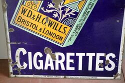 Vintage Wild Woodbine Cigarettes Pictorial Enamel Sign 