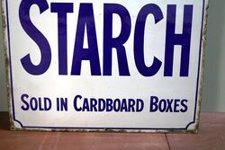 Antique Colmanand39s Starch Advertising Enamel Sign 