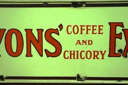 Vintage Lyons Coffee and Chicory Extract Enamel Adv Sign 