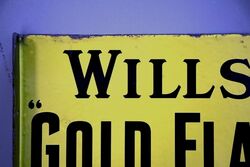 Vintage Willand39s Gold Flake Cigarettes Double Sided Enamel Sign 