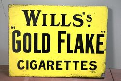 Vintage Willand39s Gold Flake Cigarettes Double Sided Enamel Sign 