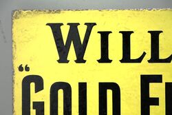 Vintage Willand39s Gold Flake Cigarettes Double Sided Enamel Sign 