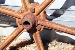 Antique Garden Jewellery Pair of Sunshine Cast Wheels