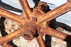 Antique Garden Jewellery Pair of Sunshine Cast Wheels