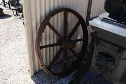 Antique Garden Jewellery Pair of Sunshine Cast Wheels