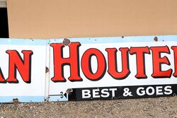 Vintage Van Houtenand39s Cocoa 3 piece Enamel Adv Sign 