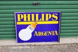 Phillips TSF Light Bulbs Post Mount Enamel Sign