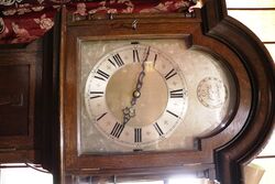 Early C20th Silvered Dial Long Case Clock 
