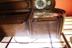 Early C20th Silvered Dial Long Case Clock 