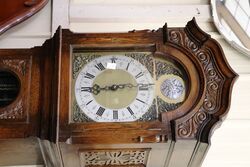 Early C20th English Oak Long Case Clock 