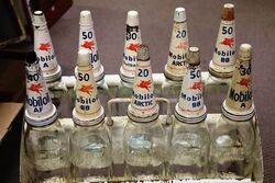 Genuine Vintage Mobiloil 10 Oil Bottle Rack 