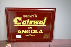 Classic Binny+96s Cotswol + Angola Sold Here Enamel Sign