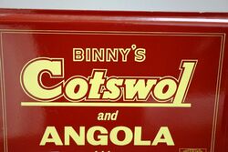 Classic Binny+96s Cotswol + Angola Sold Here Enamel Sign