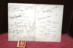 1936 Gallery First Nighters Club Signed Menu Lawrence Olivier 