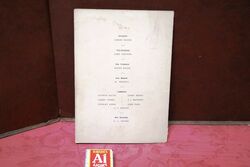 1936 Gallery First Nighters Club Signed Menu Lawrence Olivier 