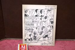 1931 Gallery First Nighters Club Signed Menu  John Gielgud  