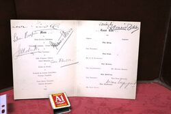 1931 Gallery First Nighters Club Signed Menu  John Gielgud  