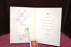1936 Gallery First Nighters Club Signed Menu  Stanley Lupino  