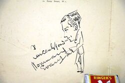 1936 Gallery First Nighters Club Signed Menu  Stanley Lupino  