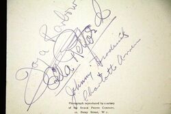 1936 Gallery First Nighters Club Signed Menu  Stanley Lupino  