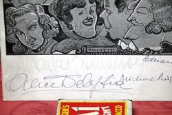 1939 Gallery First Nighters Club Signed Menu Rex Harrison 