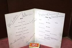 1939 Gallery First Nighters Club Signed Menu Rex Harrison 