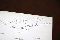 1939 Gallery First Nighters Club Signed Menu Rex Harrison 