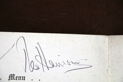 1939 Gallery First Nighters Club Signed Menu Rex Harrison 