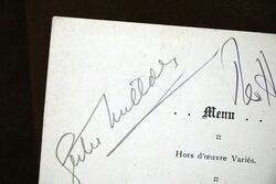 1939 Gallery First Nighters Club Signed Menu Rex Harrison 