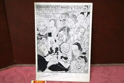1938 Gallery First Nighters Club Signed Menu Flora Robson
