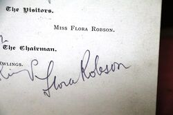 1938 Gallery First Nighters Club Signed Menu Flora Robson