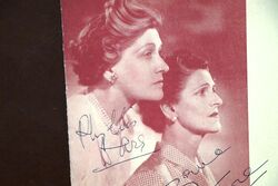 1934 Gallery First Nighters Club Signed Menu The Dare Sisters  
