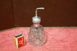 Antique Sterling Silver Cut Glass Atomizer  