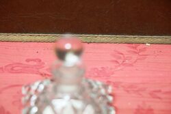 Early C20th Dia Cut Glass Scent Bottle and Stopper 
