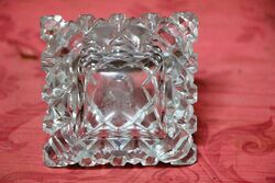 Early C20th Dia Cut Glass Scent Bottle and Stopper 