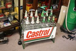 Original Castrol Screen Printed 12 Bottle Motor Oil Rack 