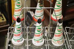 Original Castrol Screen Printed 12 Bottle Motor Oil Rack 