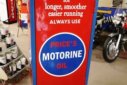 Vintage Priceand39s Motorine Motor Oil 4gal Drum Storage Cabinet 
