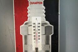 Vintage Champion Spark Plugs Thermometer 