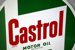 Vintage Castrol L Round Screen Printed Tin Sign