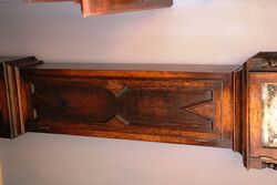 Vintage Oak Westminster Chime Grandmother Clock 