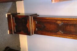 Vintage Oak Westminster Chime Grandmother Clock 
