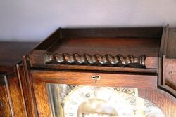 Vintage Oak Westminster Chime Grandmother Clock 