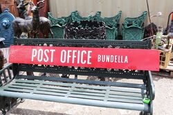 Vintage Post Office Bundella Enamel Sign 