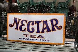 Vintage Nectar Tea Enamel Advertising Sign 