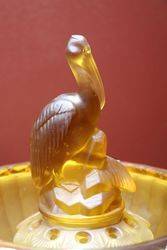 Deco Amber Glass Float Bowl C1930 