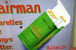 Vintage Chairman Cigarettes Pictorial Enamel Sign 