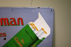 Vintage Chairman Cigarettes Pictorial Enamel Sign 
