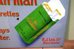 Vintage Chairman Cigarettes Pictorial Enamel Sign 